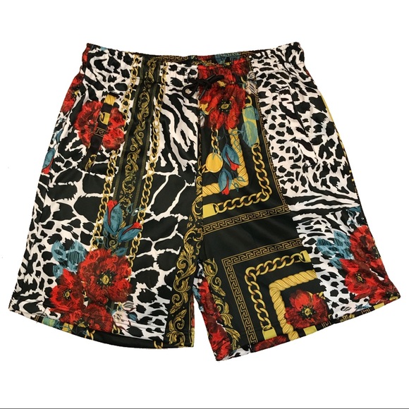Reason Other - Men’s “Floral Chains“ shorts. Sizes Medium, and Large.